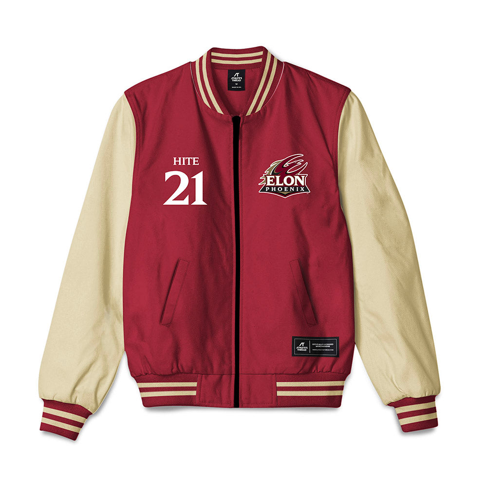 Elon - NCAA Football : Derek Hite - Bomber Jacket-0