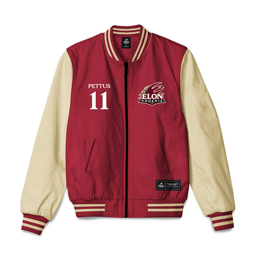 Elon - NCAA Men's Basketball : Randall Pettus - Bomber Jacket-0