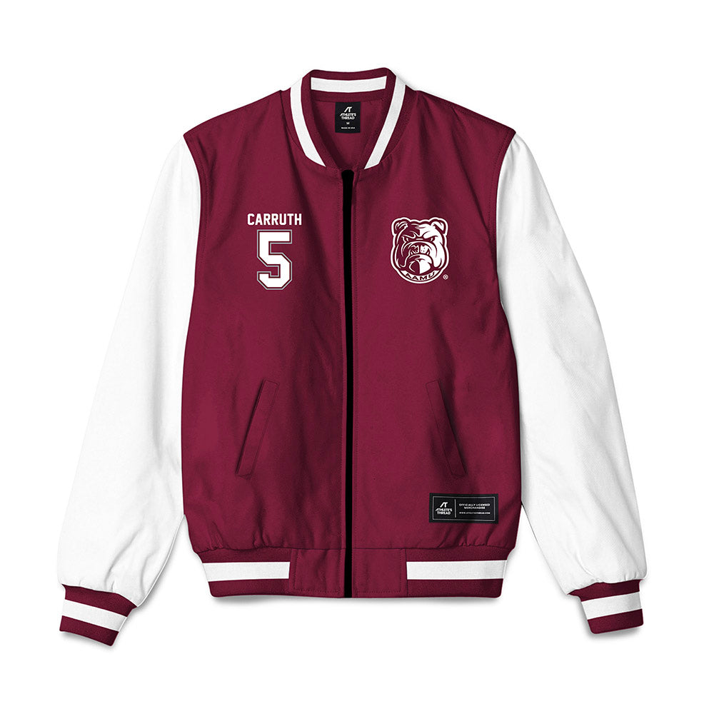 AAMU - NCAA Men's Basketball : Jalen Carruth - Bomber Jacket-0