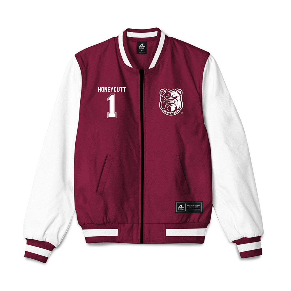 AAMU - NCAA Softball : Ahkeela Honeycutt - Bomber Jacket-0