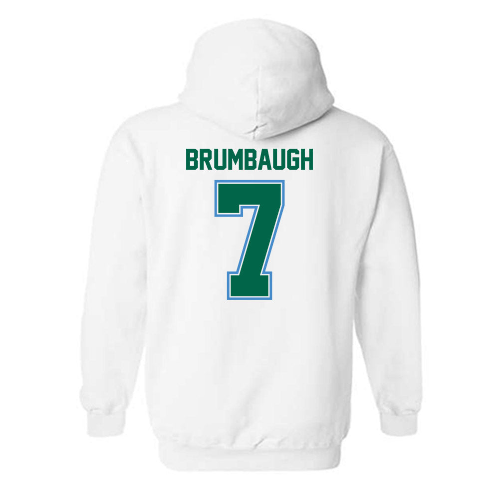 Tulane - NCAA Men's Basketball : Rowan Brumbaugh - Hooded Sweatshirt-1