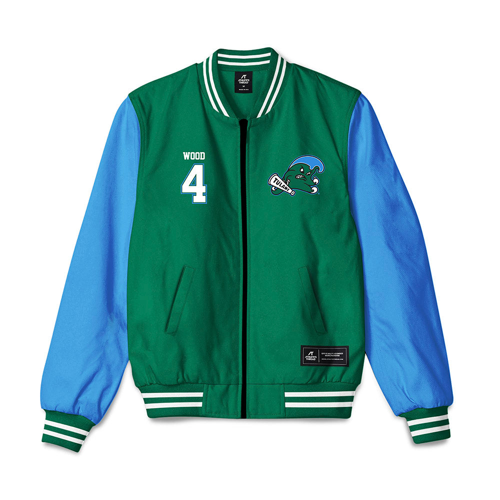 Tulane - NCAA Baseball : Tye Wood - Bomber Jacket-0