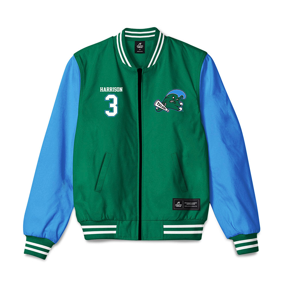 Tulane - NCAA Baseball : Kaikea Harrison - Bomber Jacket-0