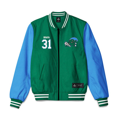 Tulane - NCAA Baseball : Jack Brafa - Bomber Jacket-0