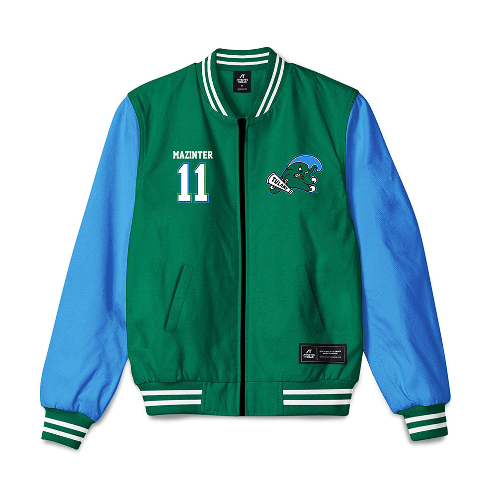 Tulane - NCAA Baseball : Max Mazinter - Bomber Jacket-0