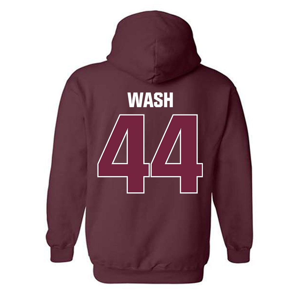 SIU Carbondale - NCAA Football : Miles Wash - Classic Shersey Hooded Sweatshirt-1