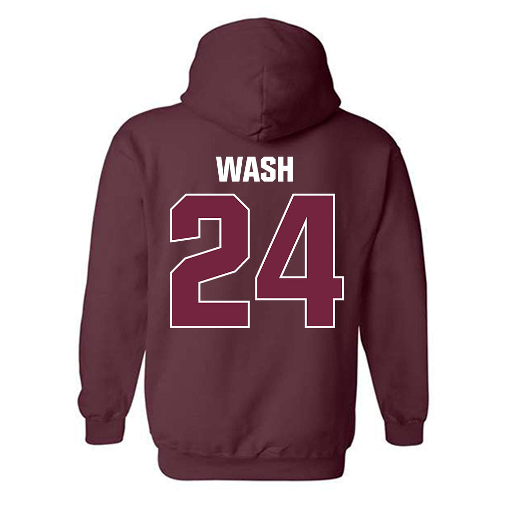 SIU Carbondale - NCAA Football : Lem Wash - Classic Shersey Hooded Sweatshirt-1