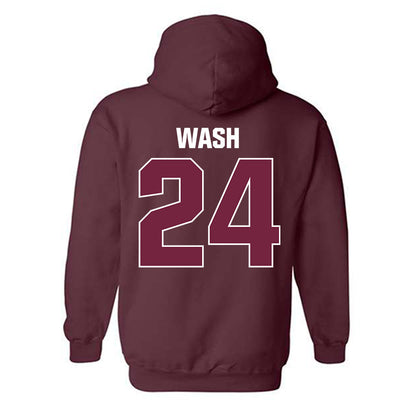 SIU Carbondale - NCAA Football : Lem Wash - Classic Shersey Hooded Sweatshirt-1
