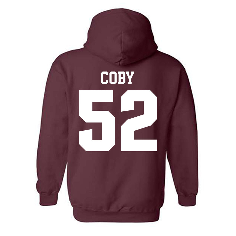 SIU Carbondale - NCAA Football : Ryan Coby - Classic Shersey Hooded Sweatshirt-1