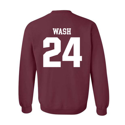 SIU Carbondale - NCAA Football : Lem Wash - Classic Shersey Crewneck Sweatshirt-1