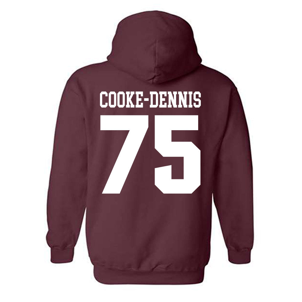 SIU Carbondale - NCAA Football : Tristan Cooke-Dennis - Classic Shersey Hooded Sweatshirt-1