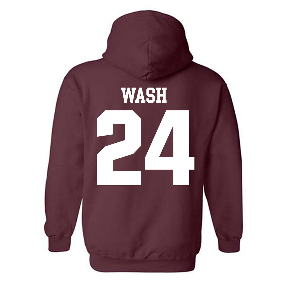 SIU Carbondale - NCAA Football : Lem Wash - Classic Shersey Hooded Sweatshirt-1