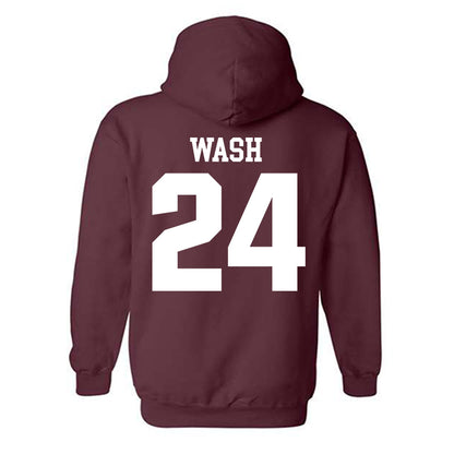SIU Carbondale - NCAA Football : Lem Wash - Classic Shersey Hooded Sweatshirt-1