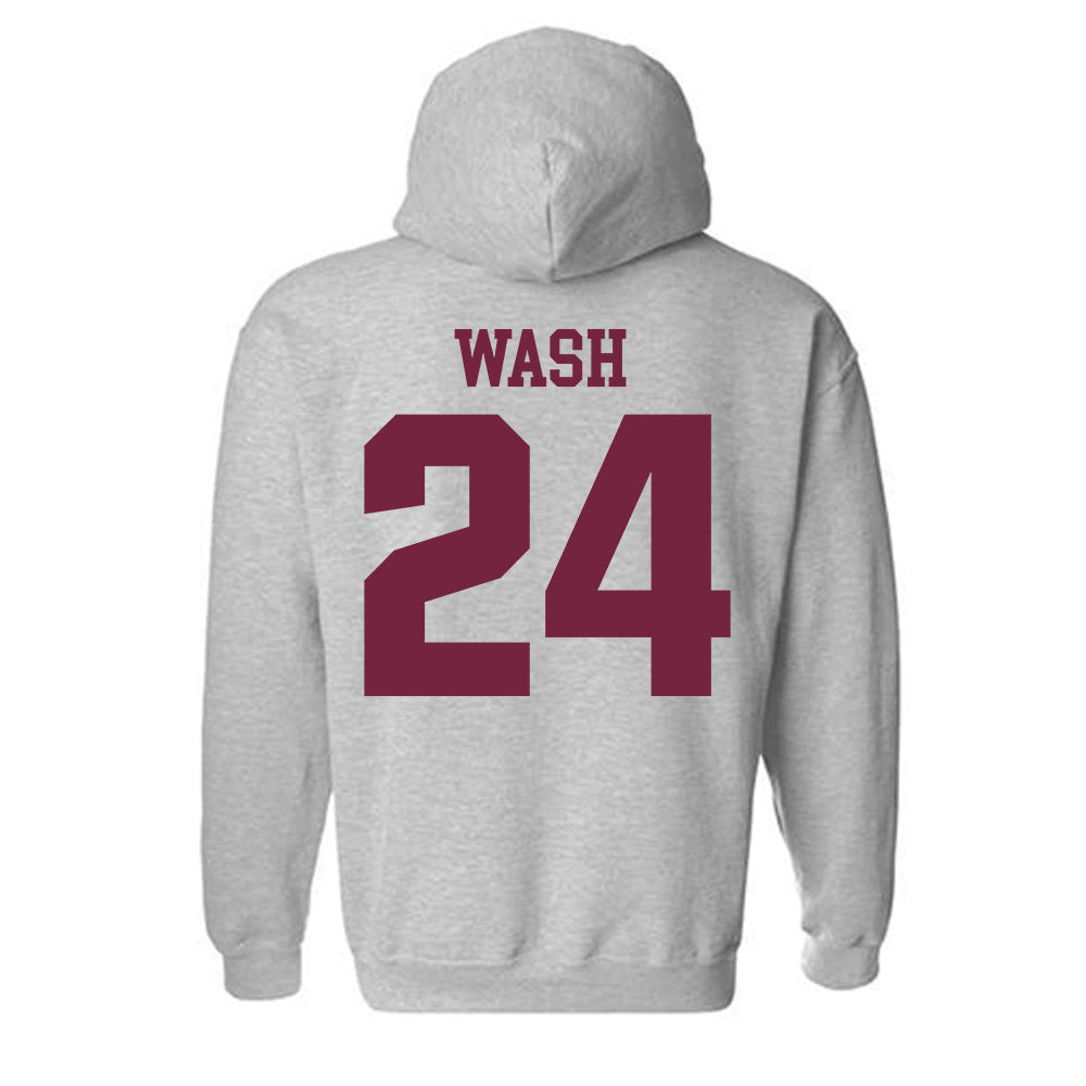 SIU Carbondale - NCAA Football : Lem Wash - Classic Shersey Hooded Sweatshirt-1