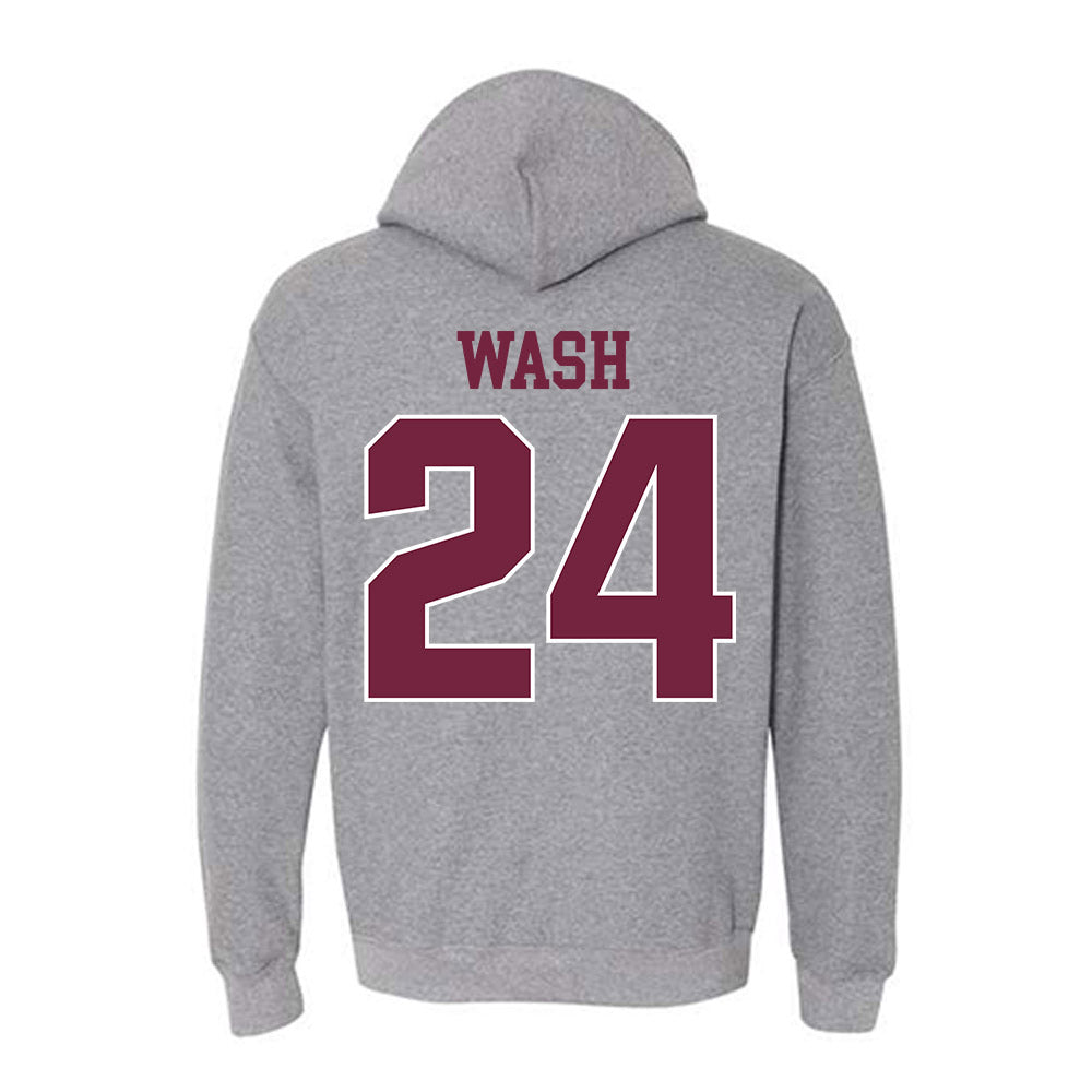 SIU Carbondale - NCAA Football : Lem Wash - Classic Shersey Hooded Sweatshirt-1