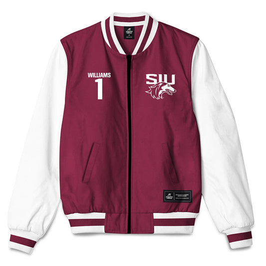 SIU Carbondale - NCAA Football : DJ Williams - Bomber Jacket-0