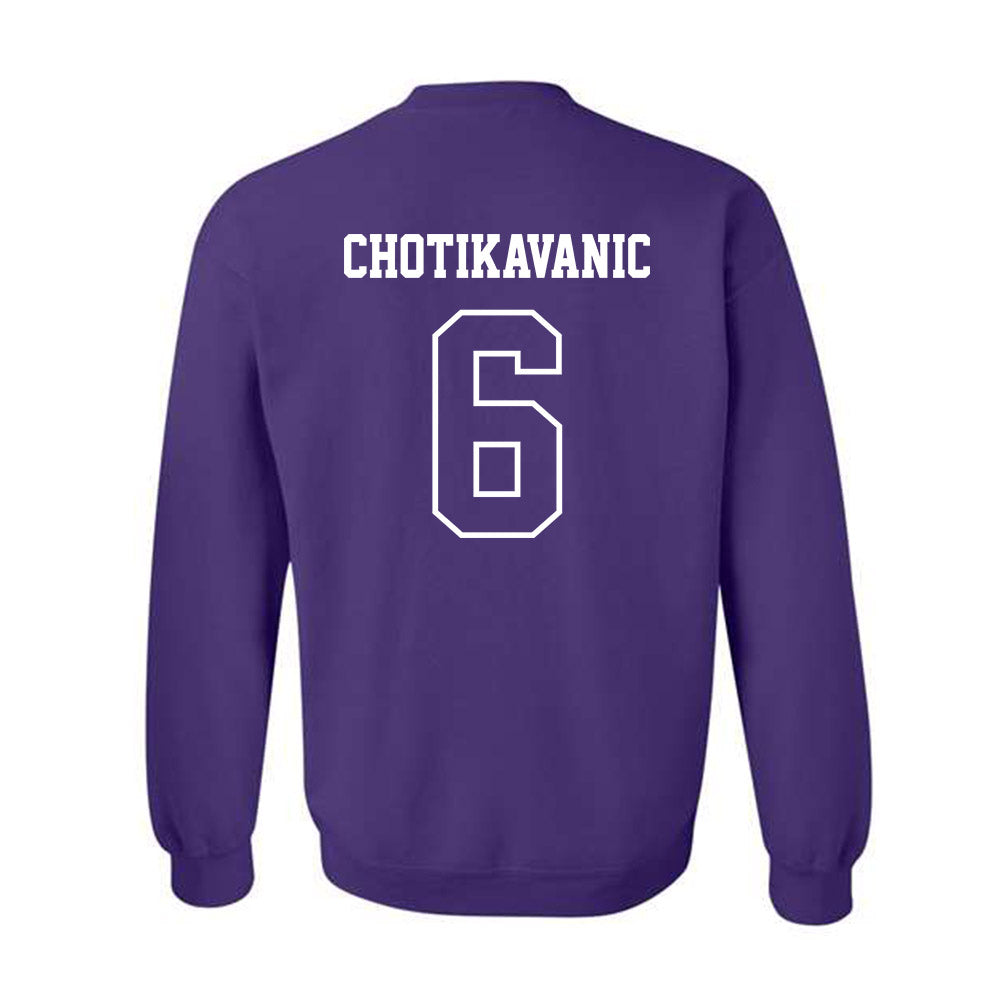 SFA - NCAA Men's Basketball : Narit Chotikavanic - Classic Shersey Crewneck Sweatshirt-1