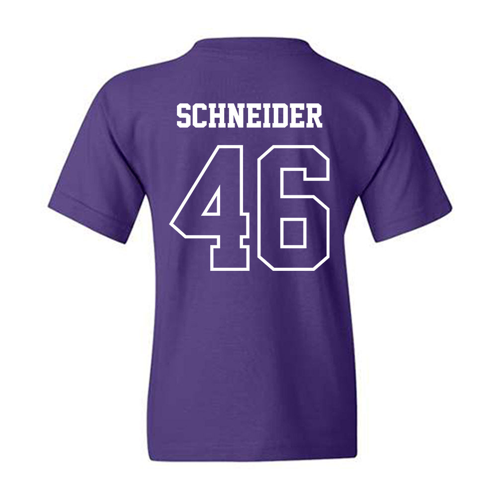 SFA - NCAA Baseball : Cooper Schneider - Classic Shersey Youth T-Shirt-1