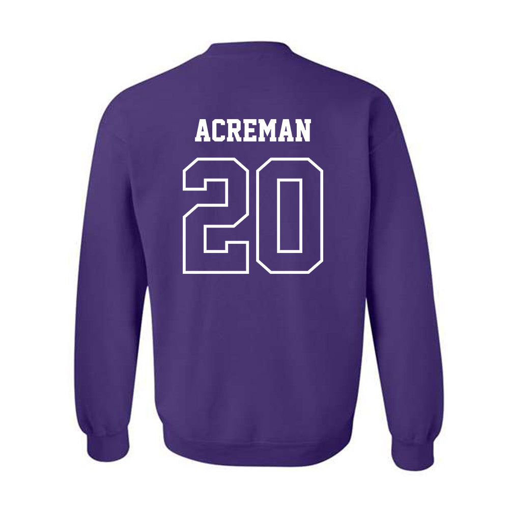 SFA - NCAA Baseball : Trey Acreman - Classic Shersey Crewneck Sweatshirt-1