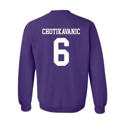 SFA - NCAA Men's Basketball : Narit Chotikavanic - Classic Shersey Crewneck Sweatshirt-1