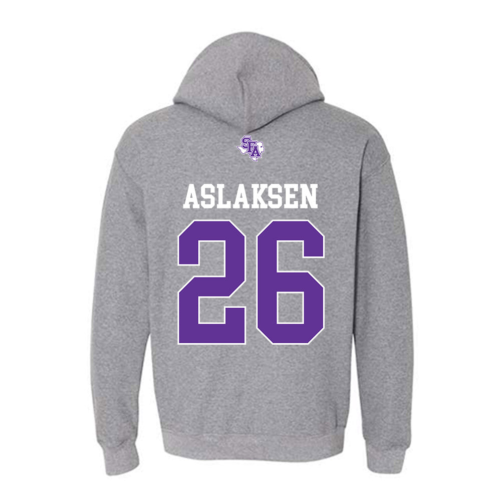 SFA - NCAA Baseball : Evan Aslaksen - Hooded Sweatshirt-1