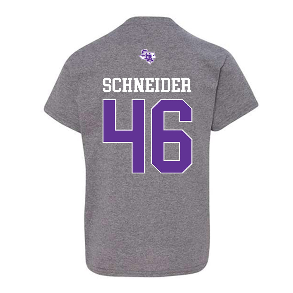 SFA - NCAA Baseball : Cooper Schneider - Youth T-Shirt-1