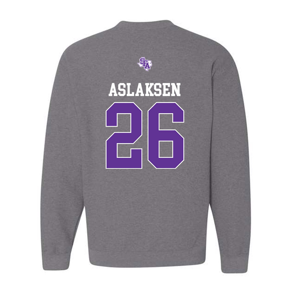 SFA - NCAA Baseball : Evan Aslaksen - Crewneck Sweatshirt-1