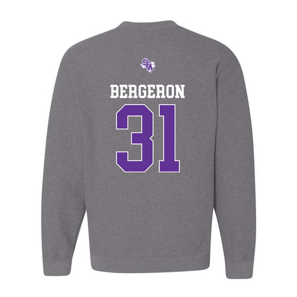 SFA - NCAA Baseball : Nate Bergeron - Crewneck Sweatshirt-1