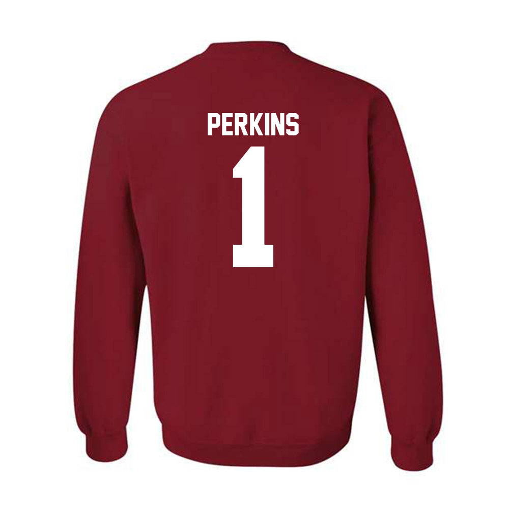 Ball State - NCAA Baseball : Maalik Perkins - Crewneck Sweatshirt-1