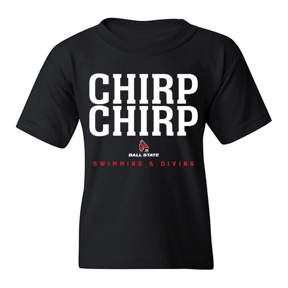 Ball State - NCAA Men's Swimming & Diving : Seth Blossom - Youth T-Shirt-0
