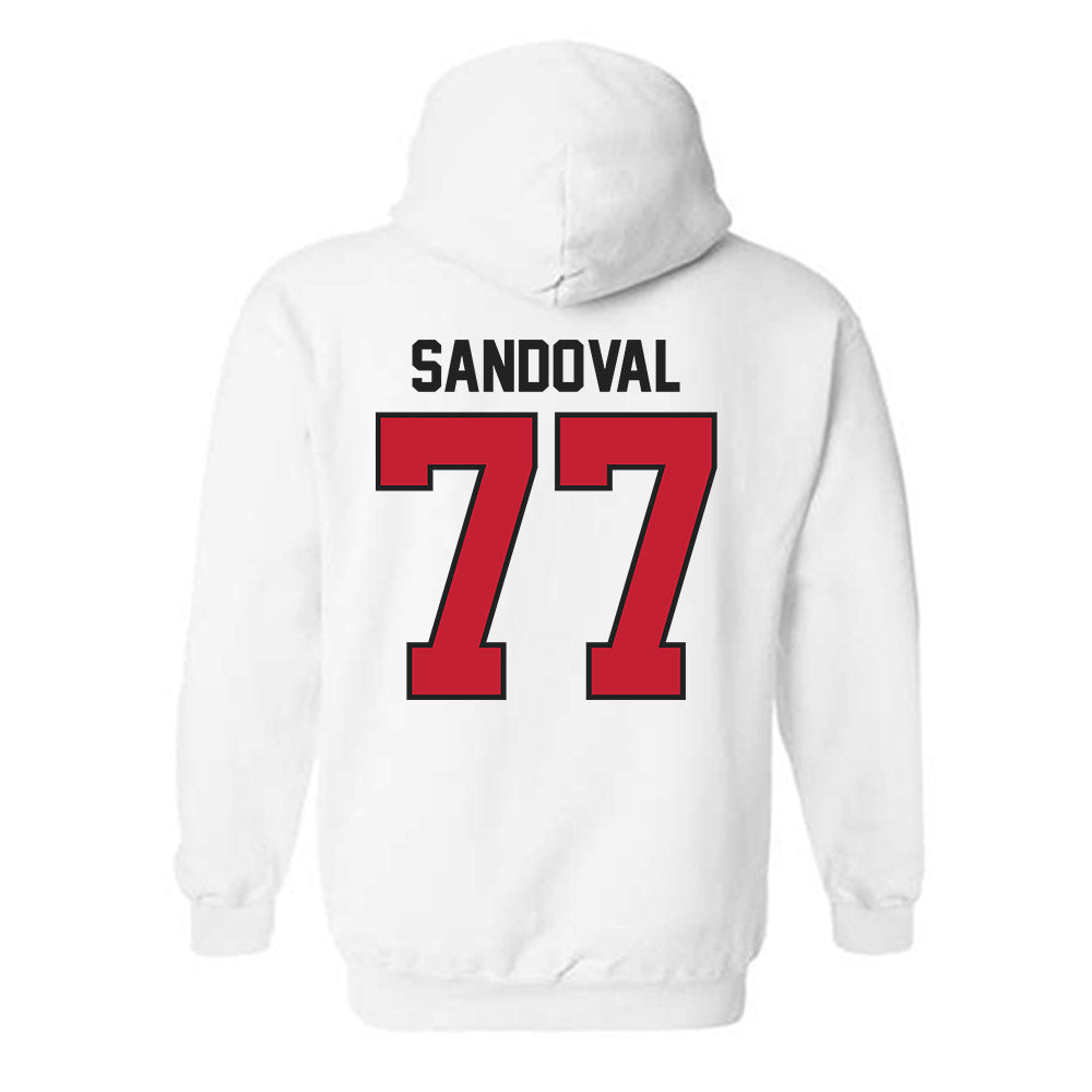 Ball State - NCAA Football : Misael Sandoval - Classic Shersey Hooded Sweatshirt-1