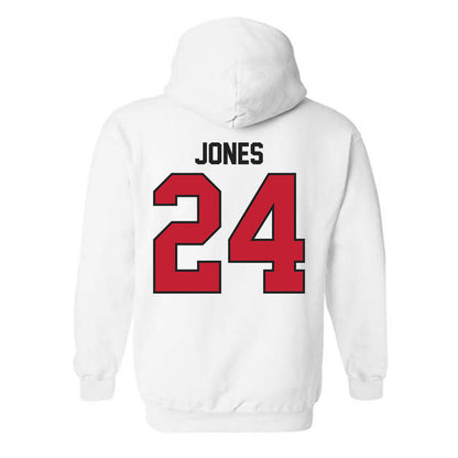 Ball State - NCAA Men's Basketball : Mason Jones - Hooded Sweatshirt-1