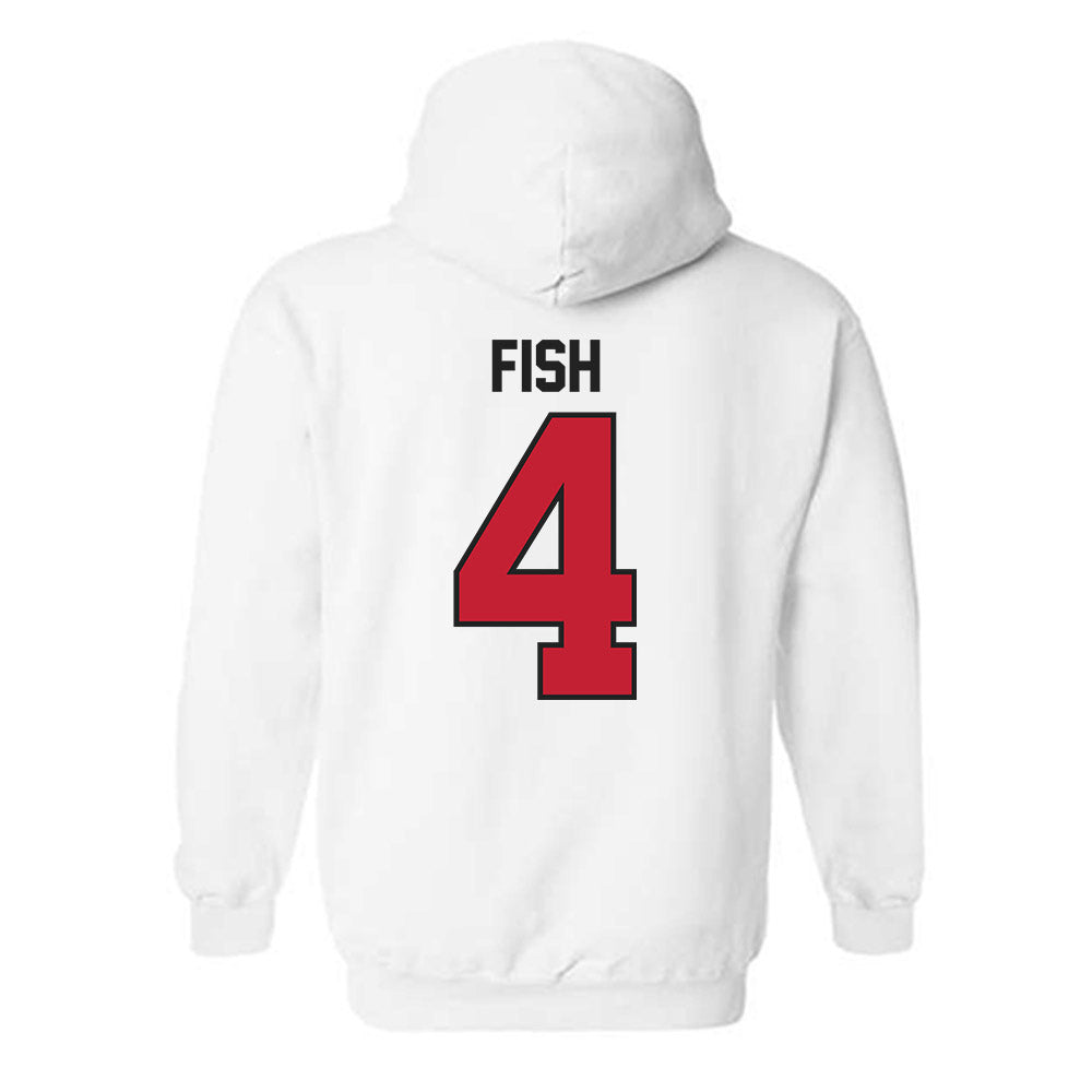 Ball State - NCAA Men's Basketball : Kayden Fish - Hooded Sweatshirt-1