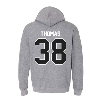 Ball State - NCAA Baseball : Kenskey Thomas - Classic Shersey Hooded Sweatshirt-1
