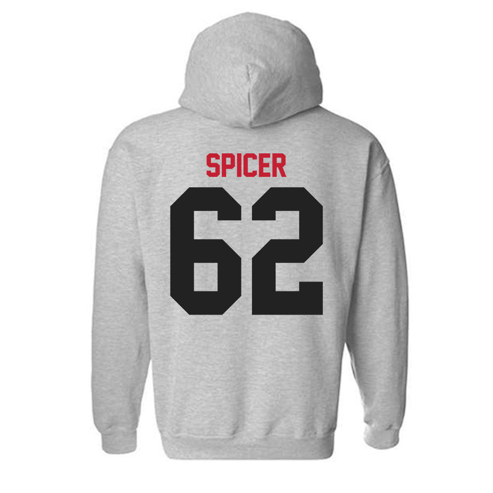 Ball State - NCAA Football : Sam Spicer - Classic Shersey Hooded Sweatshirt-1