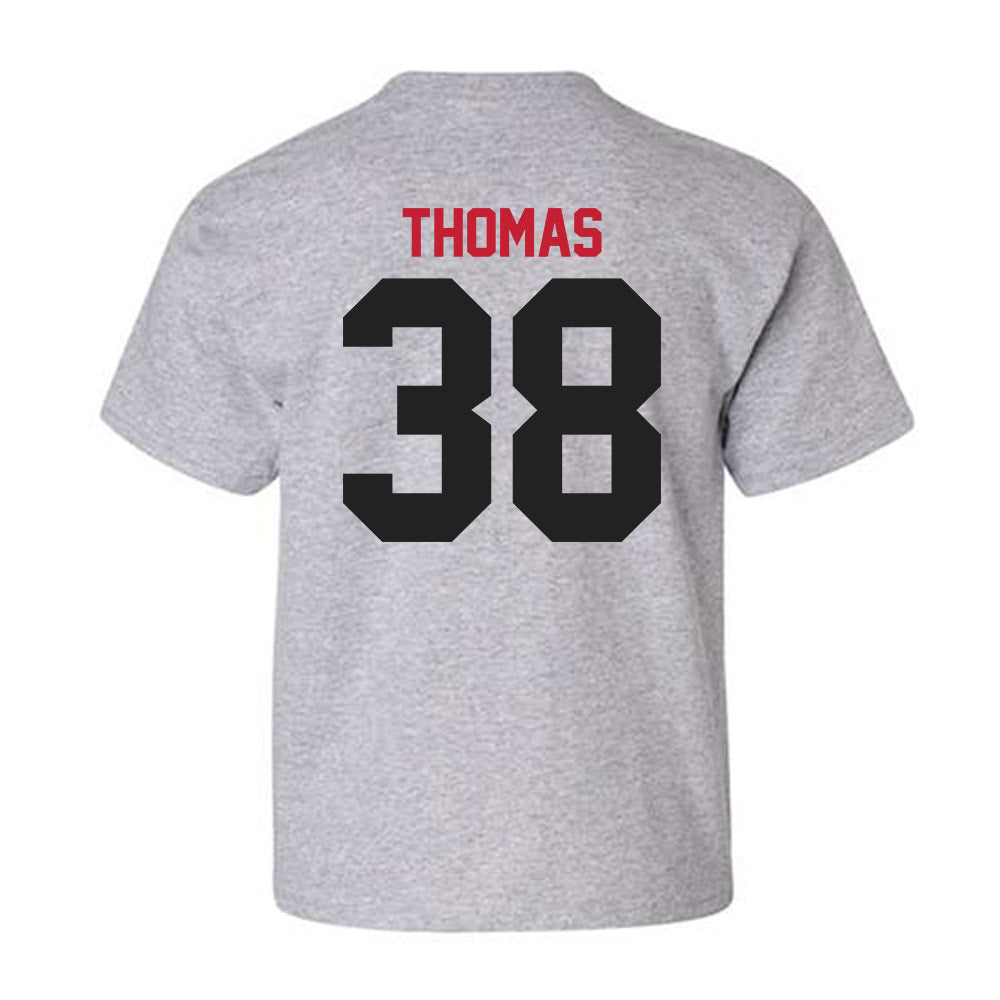 Ball State - NCAA Baseball : Kenskey Thomas - Classic Shersey Youth T-Shirt-1