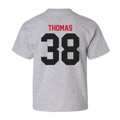 Ball State - NCAA Baseball : Kenskey Thomas - Classic Shersey Youth T-Shirt-1