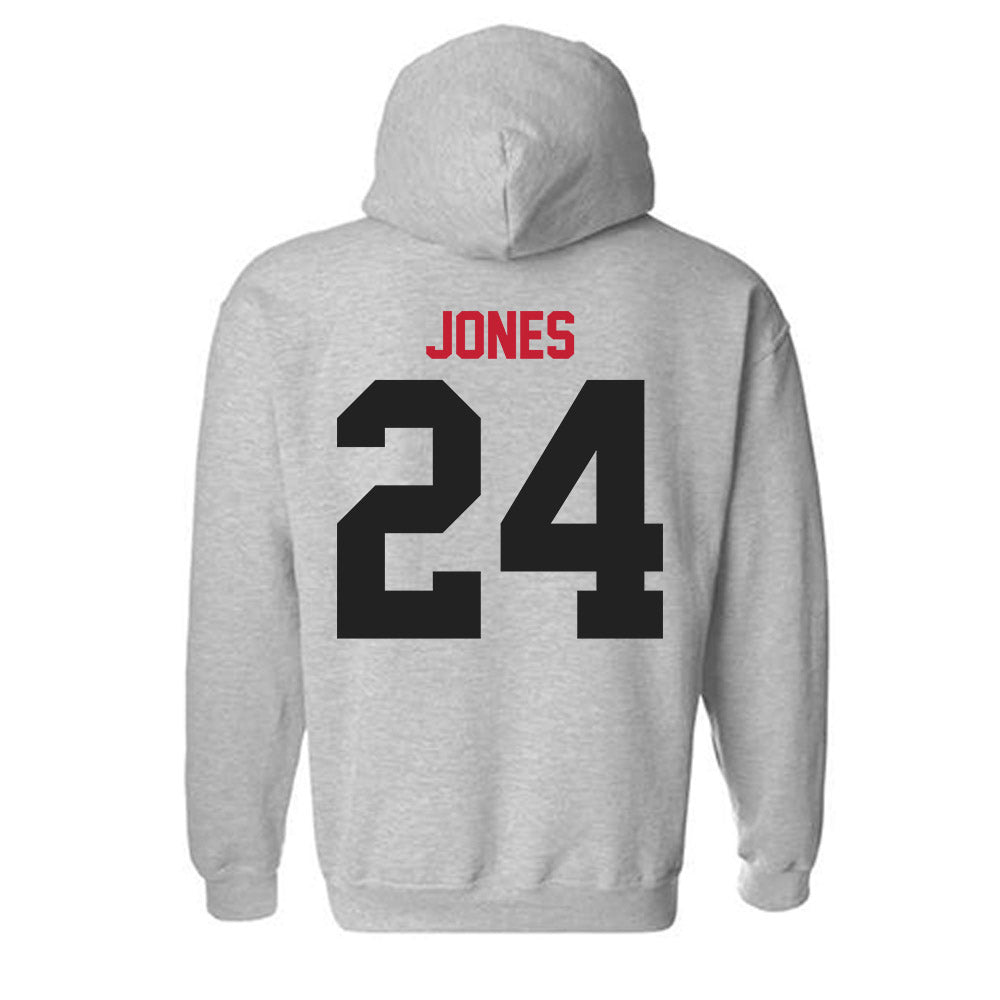 Ball State - NCAA Men's Basketball : Mason Jones - Hooded Sweatshirt-1