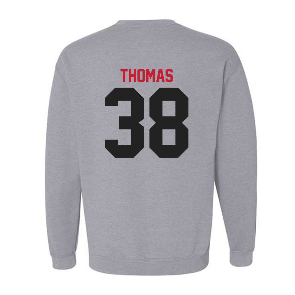 Ball State - NCAA Baseball : Kenskey Thomas - Classic Shersey Crewneck Sweatshirt-1