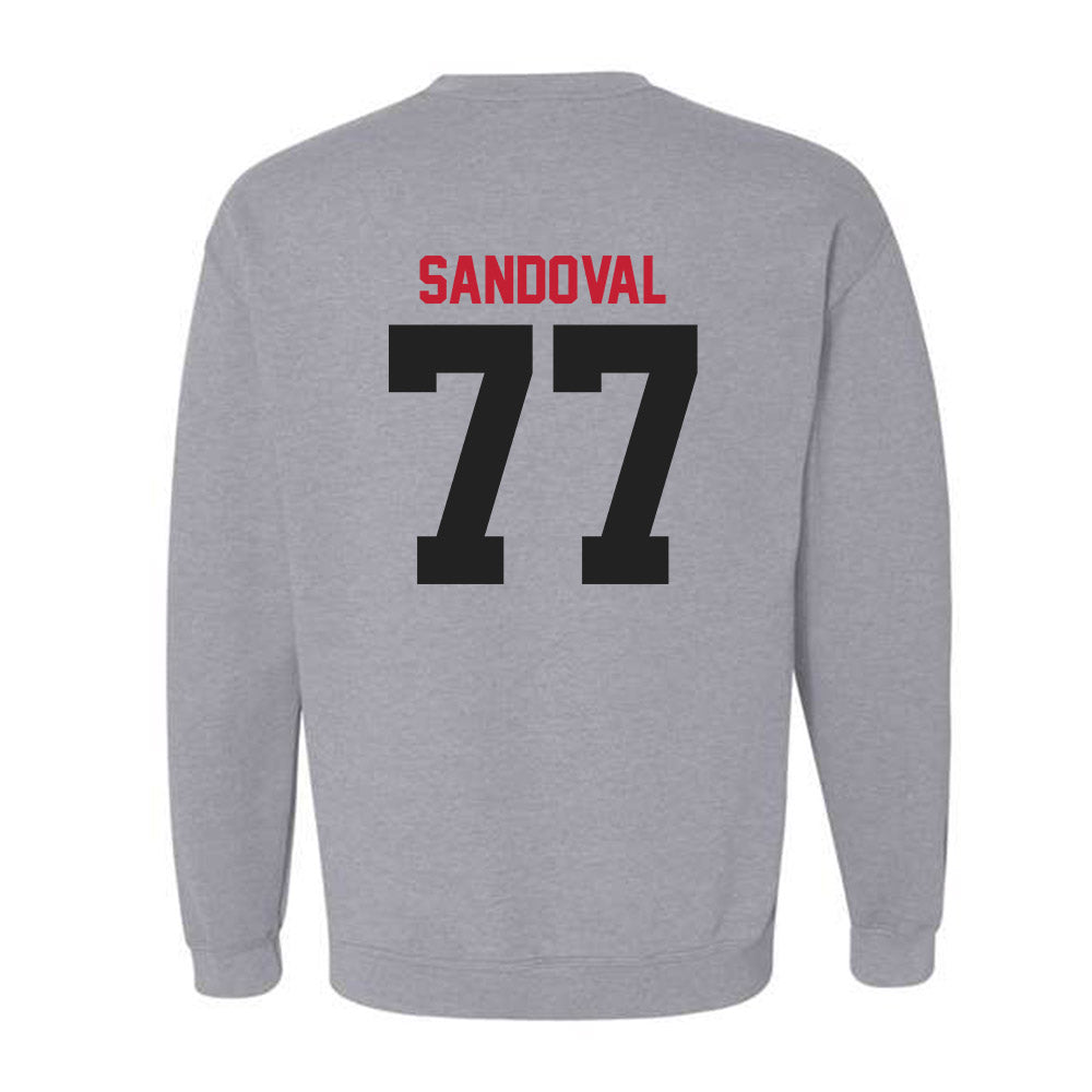 Ball State - NCAA Football : Misael Sandoval - Classic Shersey Crewneck Sweatshirt-1