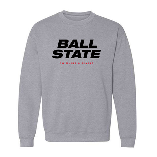 Ball State - NCAA Men's Swimming & Diving : Luke Pryor - Crewneck Sweatshirt-0