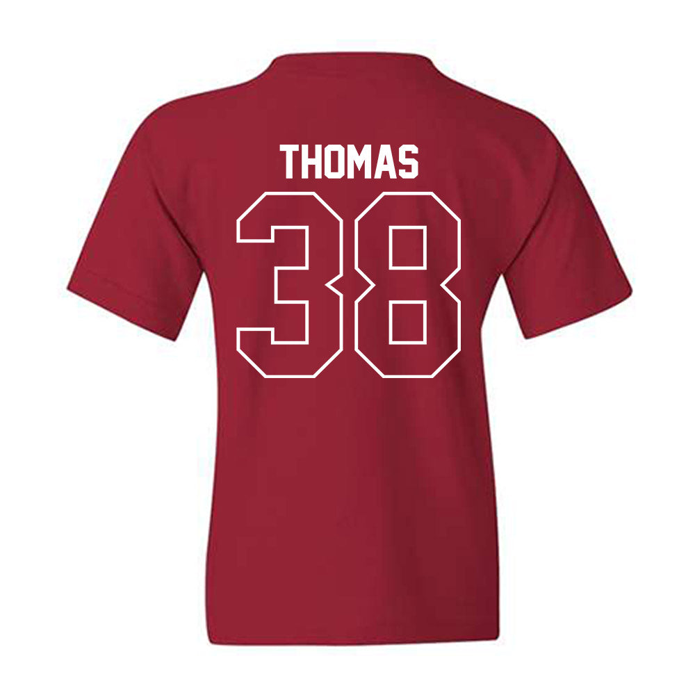 Ball State - NCAA Baseball : Kenskey Thomas - Classic Shersey Youth T-Shirt-1