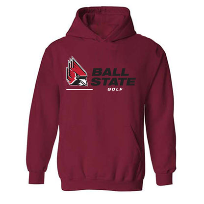 Ball State - NCAA Men's Golf : Samuel Harris - Classic Shersey Hooded Sweatshirt-0