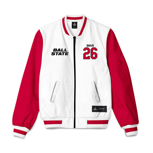 Ball State - NCAA Baseball : Jack Bakus - Bomber Jacket-0