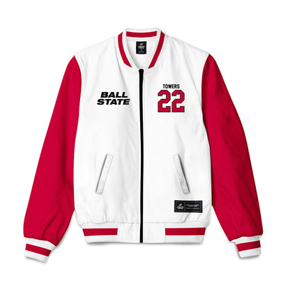 Ball State - NCAA Women's Basketball : Tessa Towers - Bomber Jacket-0