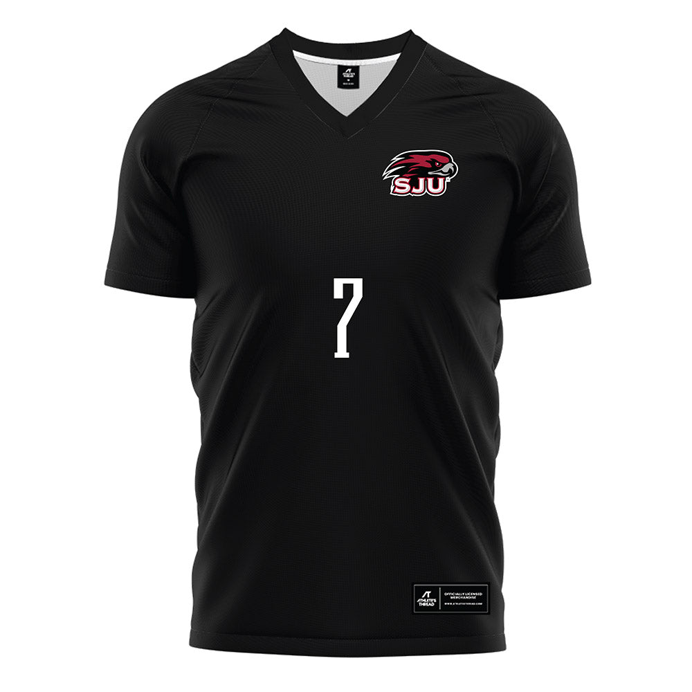 St. Joe's - NCAA Men's Soccer : Sebastian Perez-Gasiba - Black Soccer Jersey-0