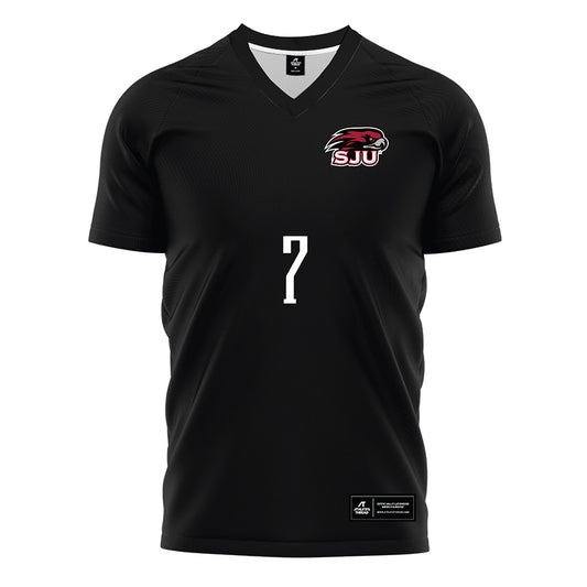 St. Joe's - NCAA Men's Soccer : Sebastian Perez-Gasiba - Black Soccer Jersey-0