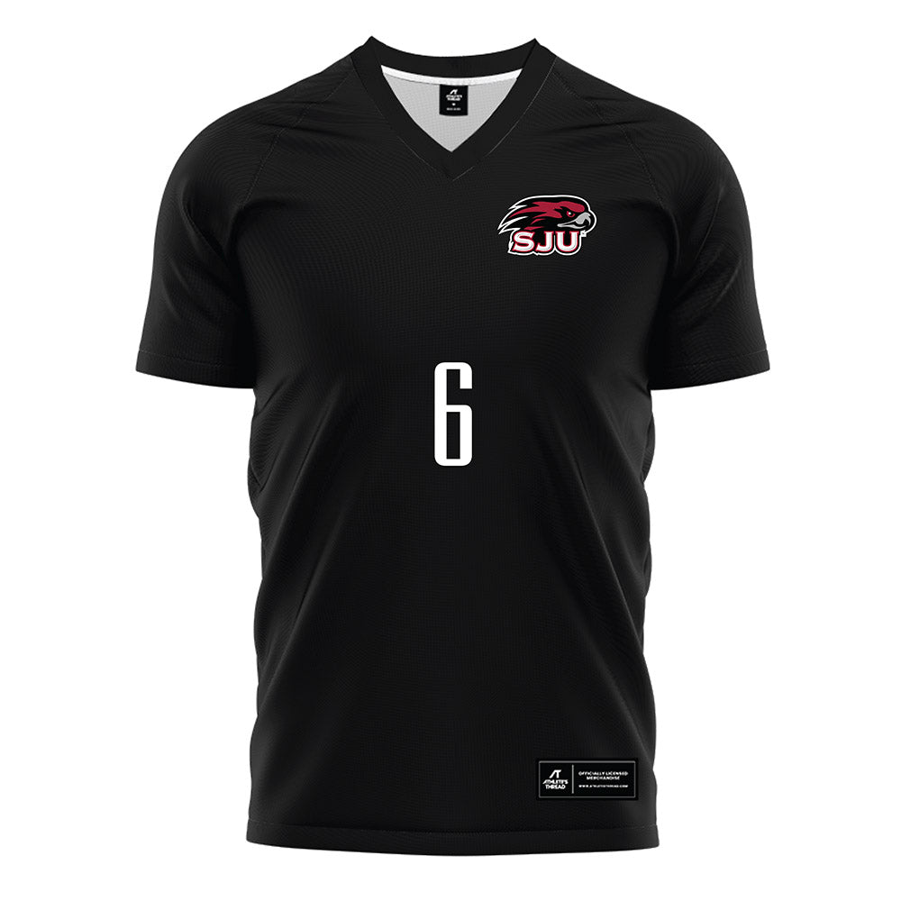 St. Joe's - NCAA Men's Soccer : Conor Clair - Black Soccer Jersey-0