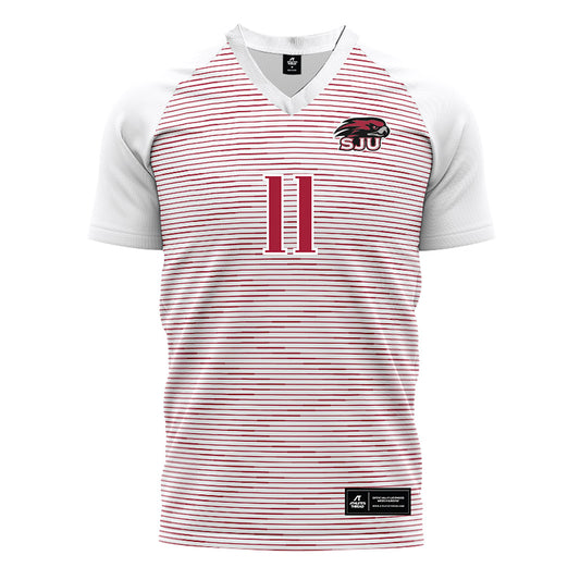 St. Joe's - NCAA Men's Soccer : Sebastian Perez-Gasiba - White Soccer Jersey-0