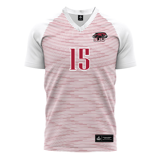 St. Joe's - NCAA Men's Soccer : Aidan Donnelly - White Soccer Jersey-0